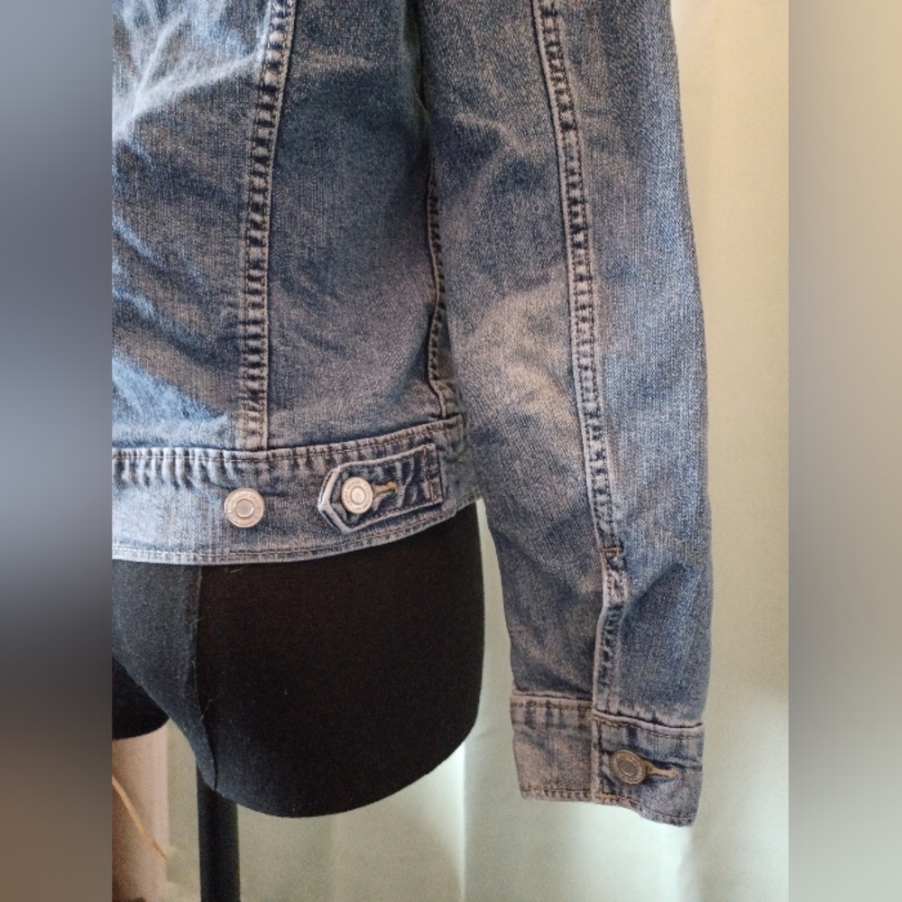 Lucky Brand Tomboy Trucker Blue Denim Jean Jacket - Picture 10 of 16